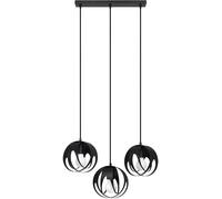 SOLLUX lighting Tulos Plafoniera a sospensione bar, nera, 3x E27