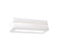 SOLLUX lighting Vega Line Lampada da parete in ceramica | Design moderno molto universale | Lampadina E27 sostituibile, 1 x 60 W | Bianco, 32,5 x 9,5 x 9,5 cm
