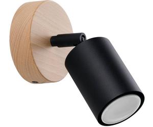 Sollux Lighting Verdo lampada da parete 1x10 W nero-legno SL.1290