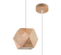 SOLLUX lighting Woody Lampada da soffitto Legno Naturale Design Geometrico Minimalista per Camera da Letto Sala da Pranzo Soggiorno Stile Scandinavo GU10 A++-E 12/12/120cm Una Sorgente Luminosa