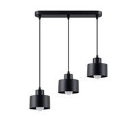 Sollux Savar Lampadario - Lampadari per Camera da Letto - Lampadari LED per Soggiorno - Luci Corridoio Soffitto - Lampadari Moderni - Nero - 50-60Hz ~