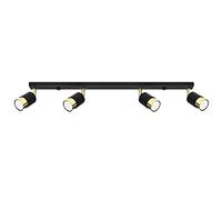 Sollux Lighting Nero lampada da soffitto 4x40 W nero-oro SL.1072