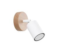 Sollux Verdo Faretto singolo moderno in legno, bianco 1x GU10