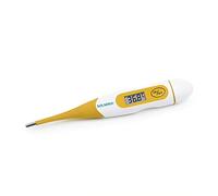 SOLMIRA Termometro Digitale Giallo, Alta Precisione, Impermeabile, Misurazione Ascellare, Rettale o Orale, Adatto a Neonati, Bambini e Adulti