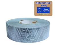 SOLNIT O rafol VC104+ Rigid Grade - Nastro riflettente per rimorchio e camion/semirimorchi, resistente alle intemperie, omologato UN/ECE R 104 (bianco, 50 mm x 1 metro)