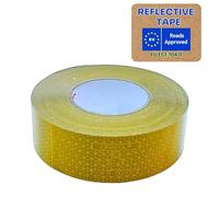 SOLNIT O rafol VC104+ Rigid Grade - Nastro riflettente per rimorchio e camion/semirimorchi, resistente alle intemperie, omologato UN/ECE R 104 (giallo, 50 mm x 1 metro)