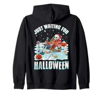 Solo Aspettando Halloween Divertente Inverno Inverno Felpa con Cappuccio