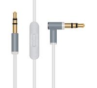 Solo cavo di ricambio con microfono in linea e controllo compatibile con Beats by Dr Dre Headphones Studio Pro Detox Wireless Mixr Executive Pill(bianco)