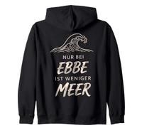 Solo con Ebbe è Meno Mare Onda Marina Felpa con Cappuccio