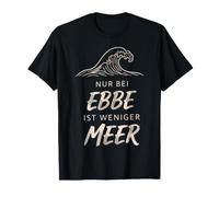 Solo con Ebbe è Meno Mare Onda Marina Maglietta