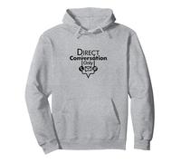 Solo Conversazione Diretta: Dichiarazione di Comunicazione Minimalista Felpa con Cappuccio, Unisex per Adulti, Grigio Melange, L