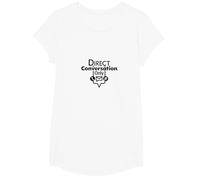 Solo Conversazione Diretta: Dichiarazione di Comunicazione Minimalista Maglietta, Ragazze, Bianco, L