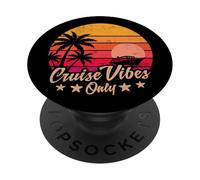 Solo Cruise Vibes - Divertente viaggio in crociera in abbinamento per famiglie PopSockets PopGrip Adesivo