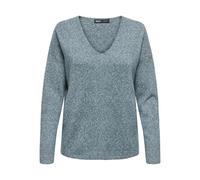 Solo Donna Maglia a Maglia Strutturata Collo a V Maglione Pullover Morbido Maglia a Manica Lunga Top ONLRICA Vita, Colore:Turchese, Taglia:L