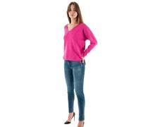 Solo Donna Maglia a Maglia Strutturata Collo a V Maglione Pullover Morbido Maglia a Manica Lunga Top ONLRICA Vita, Colore:Rosa-2, Taglia:S