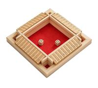Solo Flip Card Cognitive Board for Seniors - Dice & Number Matching Activity, Reduces Boredom, Soothes Anxiety, Promotes Relaxation, Engages Memory & Math, 23x23cm(Rot)