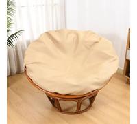 Solo fodera per cuscino Papasan, fodere per cuscini per sedie Papasan per esterni ed interni Fodera impermeabile Papasan per cuscini con cerniera e lacci, lavabili in lavatrice 110cm/43in Khaki