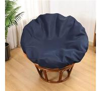 Solo fodera per cuscino Papasan, fodere per cuscini per sedie Papasan per esterni ed interni Fodera impermeabile Papasan per cuscini con cerniera e lacci, lavabili in lavatrice 140cm/55in Navyblue