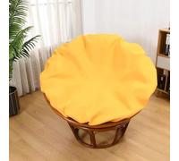 Solo fodera per cuscino Papasan, fodere per cuscini per sedie Papasan per esterni ed interni Fodera impermeabile Papasan per cuscini con cerniera e lacci, lavabili in lavatrice 110cm/43in yellow
