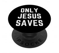 SOLO GESÙ SALVA la Fede Cristiana Bibbia Croce Preghiera PopSockets PopGrip Adesivo