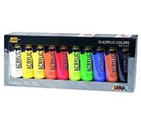 KREUL 84170 - Solo Goya Acrylic Set di 10 tubi da 100 ml di vernice acrilica Vernice cremosa, versatile, coprente e resistente all'acqua, ad asciugatura rapida con aspetto opaco