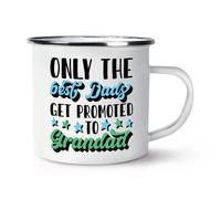 Solo I Migliori Papà Diventano Nonni Tazza Smaltata White 1 Gift Base