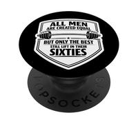Solo i migliori uomini sollevano pesi nei loro anni sessanta palestra vecchio PopSockets PopGrip Adesivo