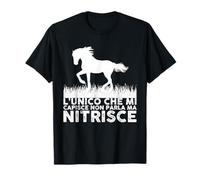 Solo Il Cavallo Mi capisce Equitazione Cavalli Divertente Maglietta