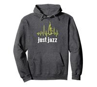 Solo Jazz Battito Cuore Sax Umorismo Felpa con Cappuccio