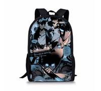 Solo Leveling 3D Zaino per bambini, leggero, motivo anime, in poliestere, ergonomico, 43,2 cm, Stlye-9, 17Inch