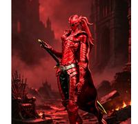 Solo Leveling Igris Red Shadow Knight Figura Modello Ornamento 22cm, Solo Leveling Esercito Ombra Igris Armatura Rossa Spadaccino Figura, Solo Leveling Armatura Pesante Cremisi Igris Ornamento da Scri