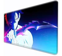 Solo Leveling Mouse Pad Anime Leveling Single Gaming Keyboard XXL Rubber Non-Slip Base - Smooth Surface - Office Mousepad - Mouse Pad Anime Gaming Large Mousepad (80 x 40cm/31.4×11.7in)