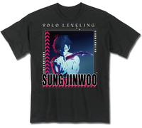 Solo Leveling - Sung Jinwoo Maglietta Nera Da Uomo
