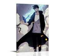 Solo LevelingPoster impermeabili da parete, stampa domestica, a prova di umidità, facile da installare e resistente allo sbiadimento, stile cornice, 40 x 60 cm