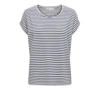 ONLY Onlmoster Stripe S/S O-Neck Top Jrs Noos T-Shirt, Cloud Dancer/Strisce: Naval Academy, S Donna