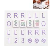 Solo Mahjong Board Practice È un Trainer Portatile 24 Slot Bianco Viola | Compatto Trainer Solitario per Mahjong for Beginners: Guida Charleston RLO Integrata, 24 Slot Portatili
