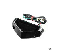 (Solo nero chiaro) Parafango posteriore universale per moto con luce compatibile con Enduro CRF YZ CR