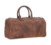 Solo Pelle - Borsa da viaggio Weekender di alta qualità, borsa sportiva e bagaglio a mano in pelle - Modello: Capri, vintage marrone, Taglia unica, Borsa sportiva