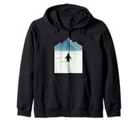 Solo Penguin Viaggio Paesaggio Artico Solitudine Perseveranza Felpa con Cappuccio