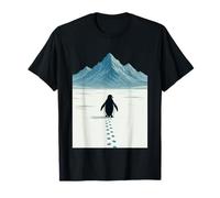 Solo Penguin Viaggio Paesaggio Artico Solitudine Perseveranza Maglietta