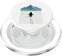 Solo Penguin Viaggio Paesaggio Artico Solitudine Perseveranza PopSockets PopGrip per MagSafe