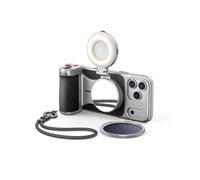 【Solo per iPhone 17 Pro】TELESIN Master Grip Kit, Magnetica Impugnatura per iPhone 17 Pro con C03 luce Selfie+UV Filtri+CPL Filtri, Creator kit Integrata 3200mAh Batteria, Ricarica Wireless