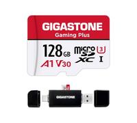 【Solo per Switch 1】GIGASTONE MicroSD 128 GB Gaming Plus con lettore USB-C, UHS-I A1 U3 V30 C10, fino a 100 MB/s, ideale per Nintendo Switch e registrazioni 4K.