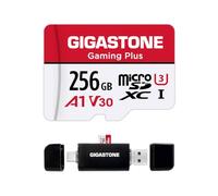 【Solo per Switch 1】GIGASTONE MicroSDXC 256 GB Gaming Plus con lettore USB-C, UHS-I A1 U3 V30 C10, fino a 100 MB/s, con adattatore. Ideale per Nintendo Switch e registrazioni 4K.