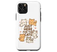 Solo qui per i gatti Kawaii Kawaii Kitten Lover Funny Cat Mamma Dad Custodia per iPhone 11 Pro