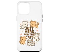 Solo qui per i gatti Kawaii Kawaii Kitten Lover Funny Cat Mamma Dad Custodia per iPhone 12 Pro Max