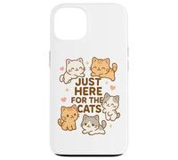 Solo qui per i gatti Kawaii Kawaii Kitten Lover Funny Cat Mamma Dad Custodia per iPhone 13