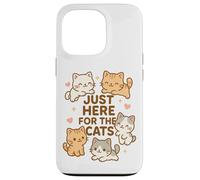 Solo qui per i gatti Kawaii Kawaii Kitten Lover Funny Cat Mamma Dad Custodia per iPhone 13 Pro