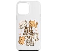 Solo qui per i gatti Kawaii Kawaii Kitten Lover Funny Cat Mamma Dad Custodia per iPhone 13 Pro Max