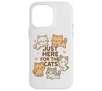 Solo qui per i gatti Kawaii Kawaii Kitten Lover Funny Cat Mamma Dad Custodia per iPhone 14 Pro Max